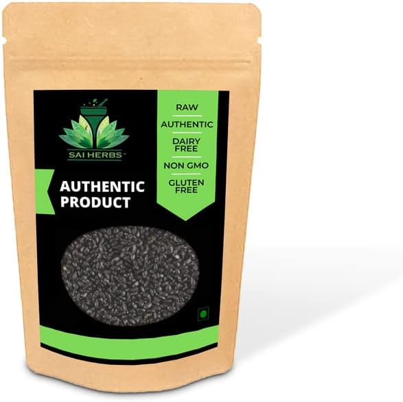 SAI HERBS Premium Basil Seeds | Sabja Seeds | Tukmaria Seeds | Superfood Seeds for Digestive Support and Hydration Aid (100 Grams)