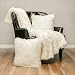 Chanasya 3-Piece Super Soft Shaggy Throw Blanket Pillow Cover Set - Chic Fuzzy Faux Fur Elegant Fleece Sherpa Throw (50"x65")& Two Throw Pillow Covers (18"x 18")- For Bed Couch Chair Sofa- Ivory White