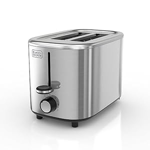 BLACK+DECKER® 2-Slice Toaster with 7 Toast Shade Settings, Extra-Wide Slots for Bagels, Stainless Steel Exterior Finish