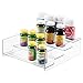 mDesign Plastic Bathroom Storage Organizer Shelf for Cabinet, Vanity, Countertop - Holds Vitamins, Supplements, Medicine Bottles, Nail Polish, Makeup - 4 Levels - Ligne Collection, 2 Pack, Clear