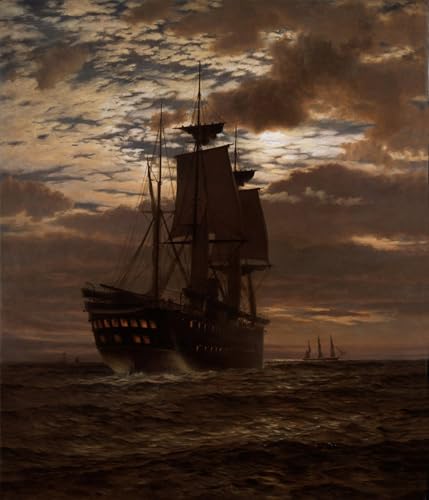 Impresiones retro de calidad premium del buque HMS Malabar para decoración de pared de 60x90cm