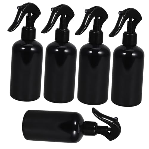 BAZEITFLOW Botella De Spray De Plástico 250 Ml Para Jardín y Riego, Rociador De Agua Negro, 5 Piezas, Envases De Agua Ligeros y Fáciles De Usar Para Plantas y Flores