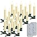 Produktbild Lunartec Christbaum-LED-Kerze: 20er-Set LED-Outdoor-Weihnachtsbaum-Kerzen mit Timer, warmweiß, IP44 (Schnurlose Kerzen Weihnachtsbaum, Baumbeleuchtungen außen, Kabellose Lampen)