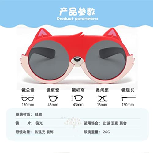 Cartoon Children's Polarized Glasses Squirrel Silicone Sunglasses UV Protection Sunglasses3