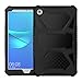 Foluu Compatible with Huawei MediaPad M5 8.4 Case, Heavy Duty Ultra Hybrid Silicone+Hard PC Bumper Full-Body Protective Shockproof Cover with Kickstand for Huawei M5 8 8.4 Inch 2018 (Black)
