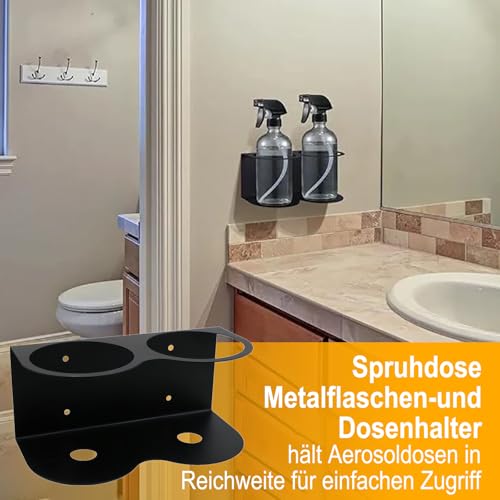 FENGJIAHUI Dosenhalter für Sprühflaschen, Sprühdosenhalter, Spraydosenhalter, Dosenhalter Werkstatt, Spray Bottle Storage Rack, 2 Schlitzen Sprühdosenhalter für Garage Geschäft und Zuhause