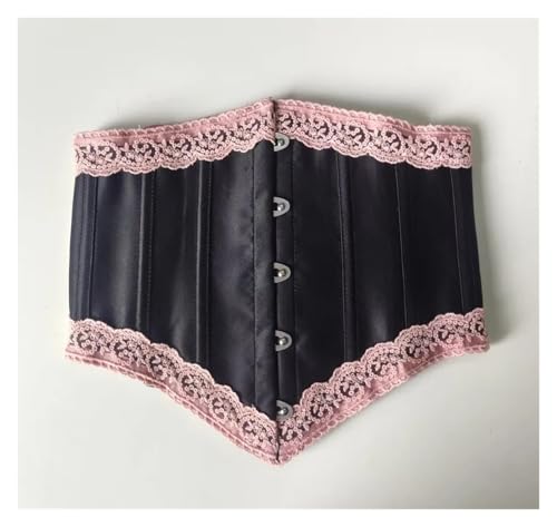 GUOFHUIO Corset sous la poitrine for femme avec bordure en dentelle(Black,3XL) – vue 4