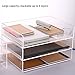 SANRUI Acrylic Paper Tray Organizer for Desk,Desk Organizers and Accessories,2 Pack Stackable Paper Organizer for Letter,Documents,Books,Magazines Crystal-Clear File Organizer