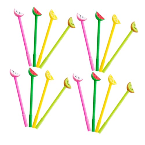 NUOBESTY 12 adet karikatür jel kalem, öğrenciler için, yazı gereçleri, imza kalemleri, ergonomik saplı, rahat yazmak için, plastik kalemler, çok amaçlı yazı aksesuarı