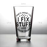 CASUVEA Funny Fathers Day Gift for Dad from Daughter, Birthday Gifts for Men Handyman Grandpa Husband Stepdad, Dads Birthday Gift Ideas, Fix dad Beer Glass from Wife Kids