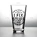CASUVEA Funny Fathers Day Gift for Dad from Daughter, Birthday Gifts for Men Handyman Grandpa Husband Stepdad, Dads Birthday Gift Ideas, Fix dad Beer Glass from Wife Kids