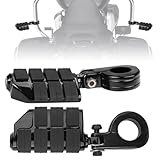 Sresk 1 1/4' Motorcycle Highway Pegs Crash Bar Foot Pegs Engine Guard Footrest Clamp Mount Compatible with Harley Touring Softail Dyna Sportster Honda Kawasaki Suzuki Yamaha Indian 1.25' (32mm)(Black)