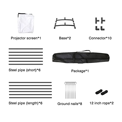 Pantalla portátil para proyector 100-120 pulgadas 16:9 miniatura 3