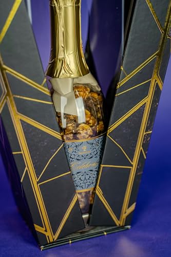 Luxe Bubble Box with Caramel Dark Chocolate Popcorn by Send A Cake, Ready to Gift, No Assembly Required - Happy Birthday Surprise - Unique Birthday Gift for Women, Men, Sister, Mom, Dad, Best Friend - Thumbnail 5