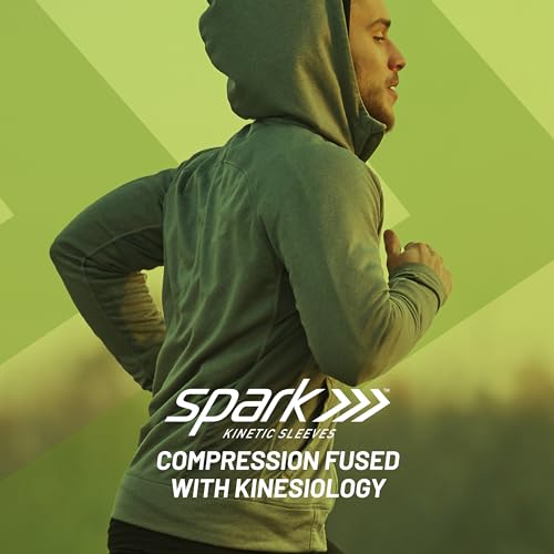 Brownmed - Spark Kinetic Elbow - Arm Sleeve for Tennis, Golfing, Basketball & More - Elbow Brace for Men & Women - Compression Sleeve with Embedded Kinesiology Tape - Small