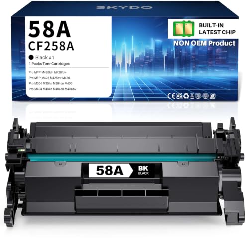 Image of Compatible for 58A Black Toner Cartridge (with chip) for HP CF258A,1 Black