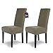 SCHEFFLER-Home Housse de Chaise en Flanelle élastique « Luna » / Lot de 2 / Taupe / Housses de Chaise pour chaises de balançoire / Housse Extensible