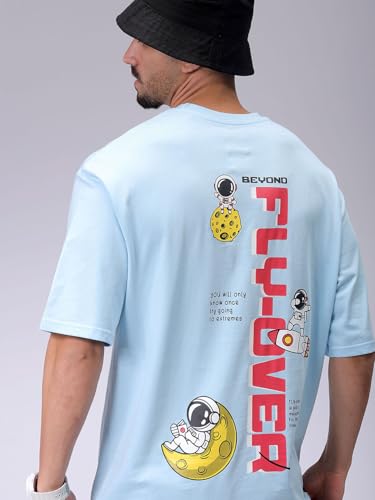 Image of The Indian Garage Co Men Oversized Graphic Back Printed Round Neck Tshirt
