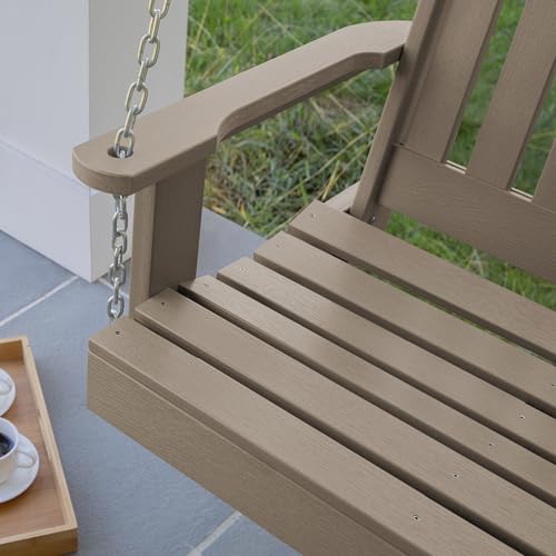 Image of Highwood Lehigh Porch Swing, 4 Feet, Woodland Brown