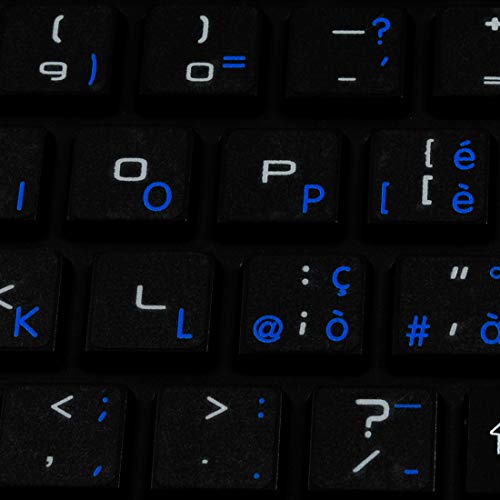 Italian Keyboard Decals are Compatible with Apple with Blue, RED,
