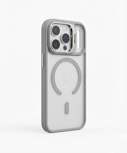Magnetic Compatible iPhone 17 Pro Max Case with Slim Design With Camera Lens protector - Magnetic, Transparent, & Shockproof Protective iPhone Case-(Ip17 ProMax) Gray