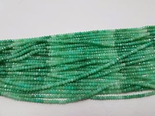 Chrysoprase Beads Australia Origin Shaded Chrysoprase AAA+ Faceted Rondelle Beads 3 MM Size 16 Inches Strand