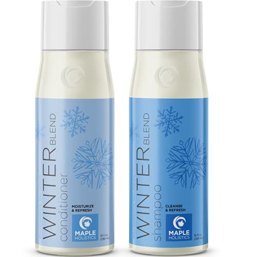 Dry Scalp Shampoo and Conditioner Set - Mint Shampoo and Conditioner for Damaged Hair plus Clarifying Shampoo and Cleansing Conditioner for Damaged Dry Hair - Sulfate Free Shampoo and Conditioner Set