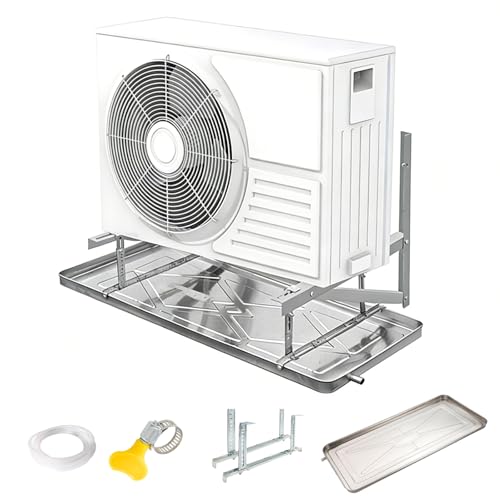 Bac Condensat Clim Acier Inoxydable, Bac de Récupération des Condensats avec Support de Montage,...