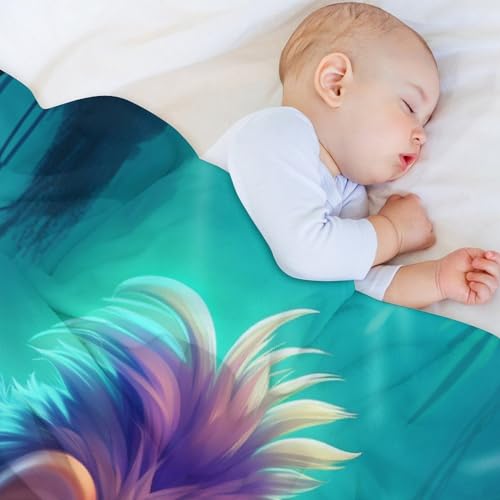 Couverture singe imprimée plaid flannel doux chaud lit canapé voyage - 5