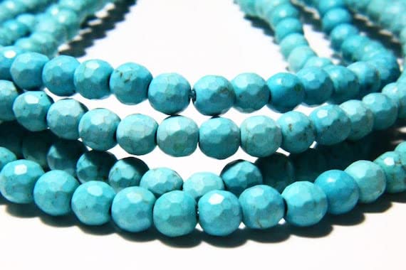 Perles turquoise howlite 6mm pour assembler vos bracelets d'été bohèmes