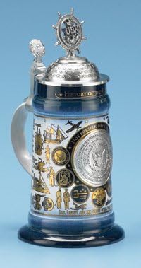 HISTORY OF THE U.S. NAVY STEIN - Created in Honor of the Soldiers of the U.S. Navy, Limited Edition, Made in Germany