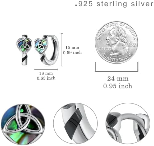 Celtic Knot Earrings 925 Sterling Silver Irish Celtic Knot Hoop Jewelry Gift For Women - Image 4