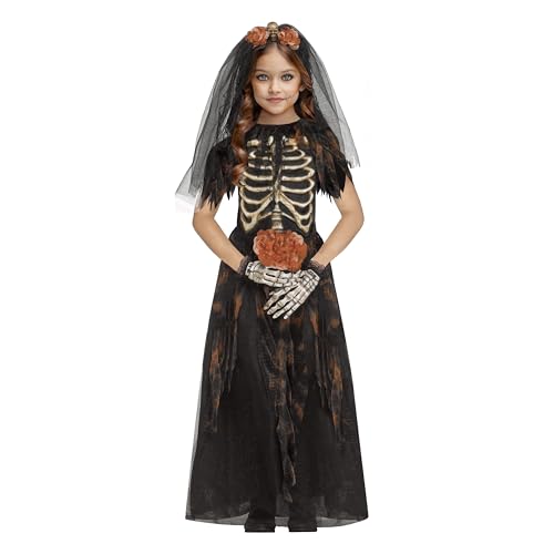 Disfraz Completo Bone Bride Niñas Talla M Blanco