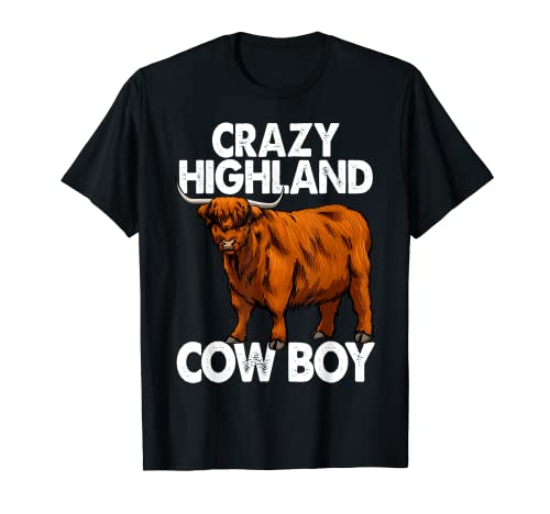 Highland Cow Boy Camisetas Vaca Violenta Fuerte Camisetas Mujer Camiseta