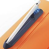 AhaStyle Removable iPencil Holder [Magnetic Attach] Strong Adhesive Holder Sticker Silicone for Apple Pencil 1st & 2nd Generation (Midnight Blue)