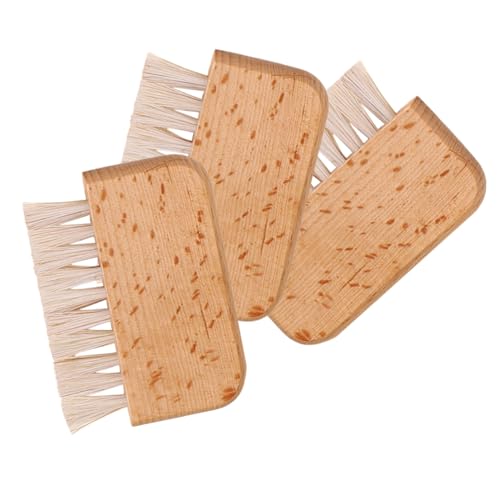 Homoyoyo 3er Nagelbürsten Set mit Holzgriff