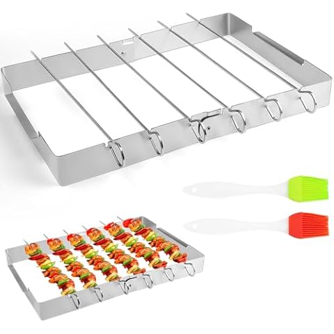 KARBAG Stainless Steel Barbecue Skewers and Rack Set Cover