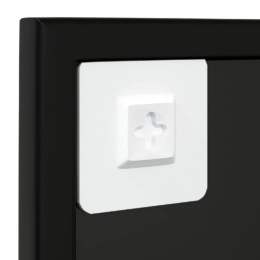 vidaXL Espejos de Pared 2 uds Metal Negro 80x60 cm