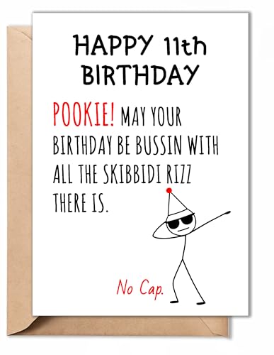 TRIDECOR �ʔ���11�΂̒a�����J�[�h �e�B�[���A�j�̎q�A���̎q���� ? �y����11�΂̒a�����v���[���g ? �z�C��Z����̃X�����O�~�[���M�t�g ���q�A���A�Z��A�F�l�ւ̃M�t�g ? 5x7�C���` �܂肽���݃J�[�h �����t��