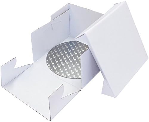 PME BCR865 Round Cake Card & Cake Box 8-Inch / 20 cm, White