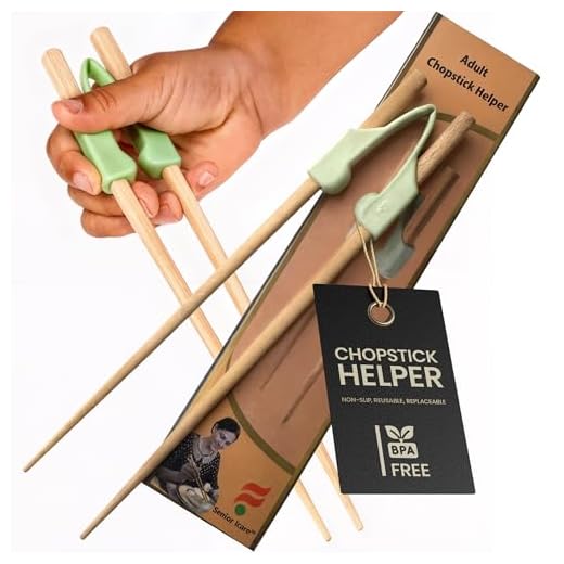 Senior ICare Chopstick Helper, Training Chopsticks for Adults, Beginner, Trainers or Learner - Right or Left Handed - Non-Slippery Reusable and Replaceable