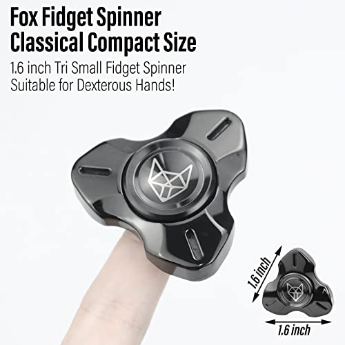 Image of FREELOVE Premium Metal Fidget Spinner for Adults, Stainless Steel Heavy Silent Spinner with Precision Bearing, Small Office Desk Toy & EDC for Stress Relief Focus ADHD, Pro Black