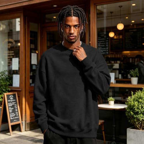 Men's Sweatshirts Crew Neck Oversized Fleece Sweatshirt Sweat Shirts - image 3