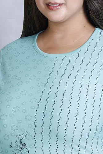 Image of Women Printed Full Sleeve Cotton Tshirt with Side Slits & Pocket | Small - 7XL Size