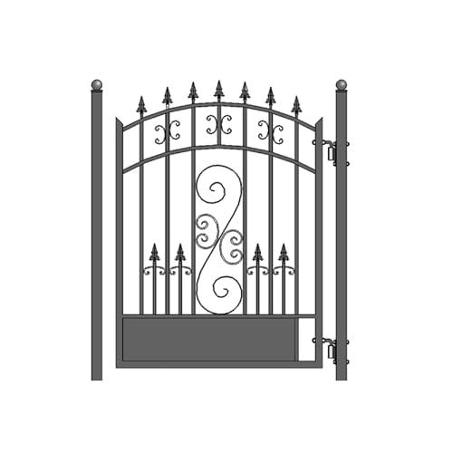 Image of ALEKO Driveway Pedestrian Gate | Metal Garden Gate | Pedestrian Door for Steel Gate | Anti-Rust Steel Gate | Venice | 5 ft | PGVEN