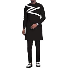 African Traditional Clothes Dashiki Suit for Men Long Sleeve Patchwork African Mens Outfit 2 Piece Male Formal Attire