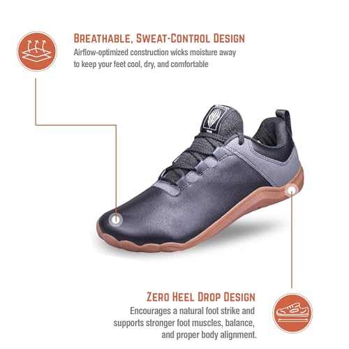 Image of Impakto CoreStep Men's Barefoot Shoes| Wide Toe Box Lightweight & Washable | Shoes for Trainning, Running on Soft Ground & Workout | Minimalist Zero-Drop for Natural Movement | Anti-Skid & Rubber Sole