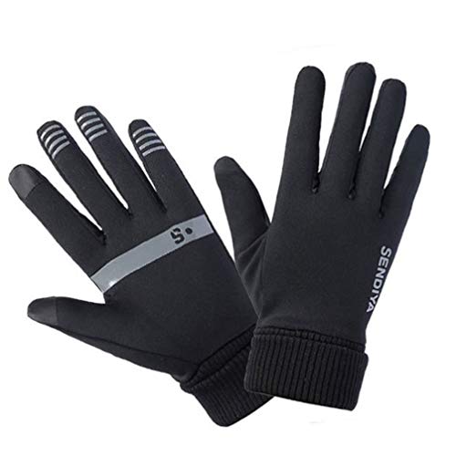Luvas esportivas de inverno Lioobo, luvas quentes com tela sensível ao toque, luvas macias para cicl