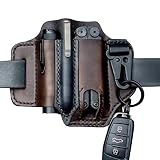 【Perfect Fit for Belt】The whole sheath with a compact size of 7.1*5.8 inches, a perfect EDC pouch on the belt, and the belt loop fits any standard sized belts around 1.5 inches wide.