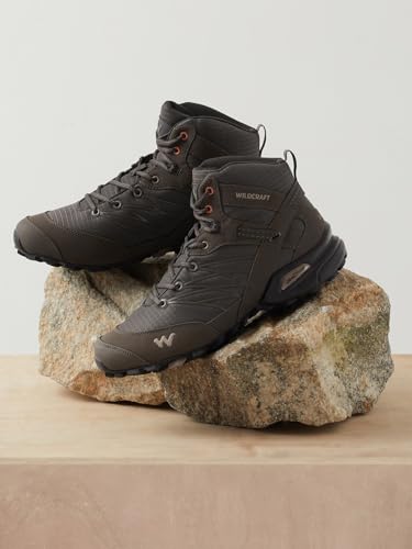 Image of Wildcraft Men's RuNX TR Hugo Brown Trekking&Hiking Shoes (51657)